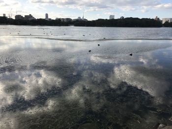 View of lake against sky
