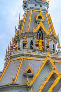 Low angle view of temple against sky