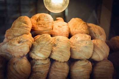 Close-up of roasted for sale in store