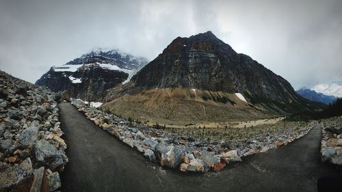 Panoramic view of mount edith cavell in jasper 