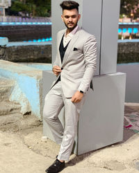 Portrait of young man standing outdoors