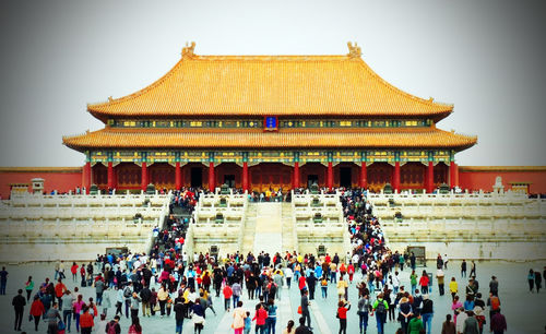 Group of people in temple