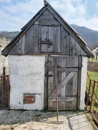 Exterior of old building against sky