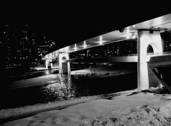 Illuminated built structure at night