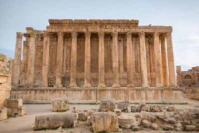 Exterior of temple against sky