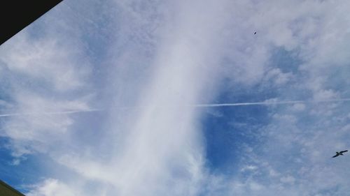 Low angle view of cloudy sky