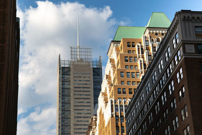 Low angle view of buildings against sky