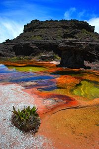 Rock formations in sea