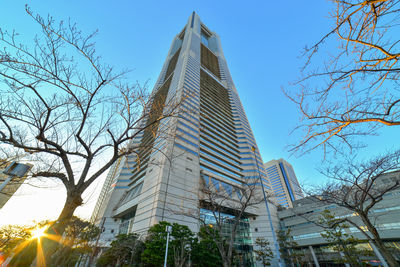 Low angle view of modern building against sky