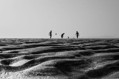 Kids playing on the beach