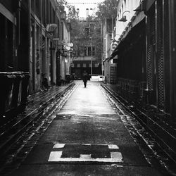 Narrow alley in city