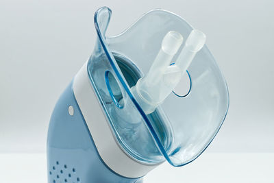 Portable compressor nebulizer with inhaler tool. medical equipment for inhalation therapy