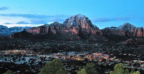 Panoramic view of townscape against sky