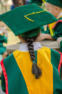 Rear view of a boy