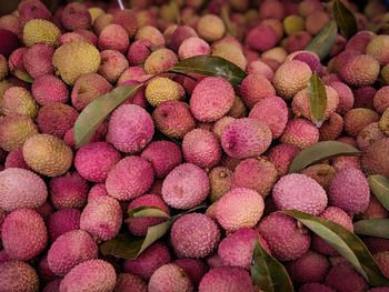 Full frame shot of fruits for sale at market stall