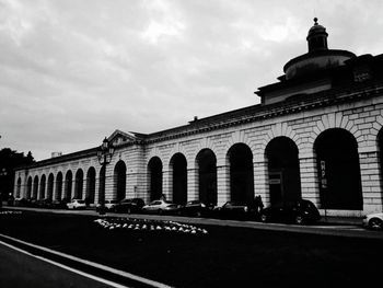 Building against cloudy sky