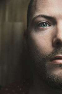 Close-up portrait of young man