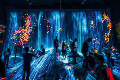 Group of people in the dark