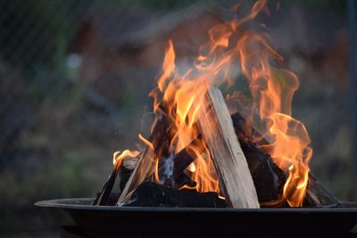 Close-up of fire