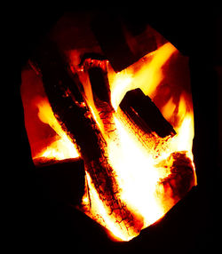 Close-up of bonfire