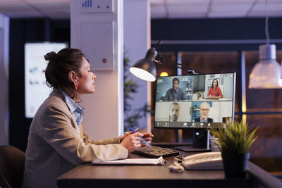 Businesswoman working in office