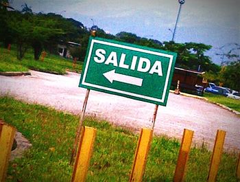 Information sign on country road