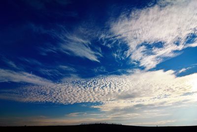 Scenic view of landscape against cloudy sky