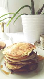 Close-up of food on table