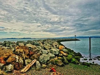 Scenic view of sea against sky
