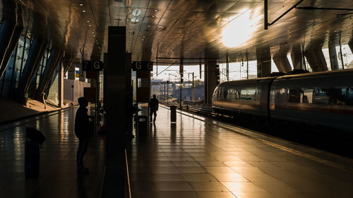Train at railroad station