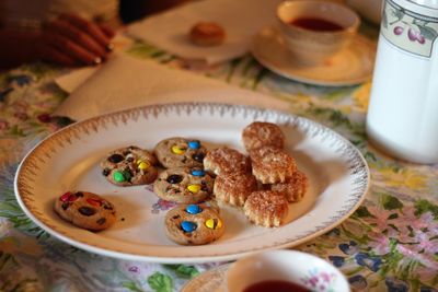 Close-up of food in plate on table