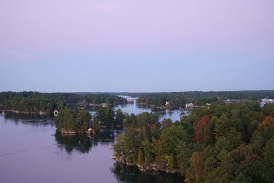 Scenic view of river against clear sky