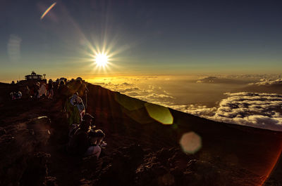 Scenic view of landscape during sunset