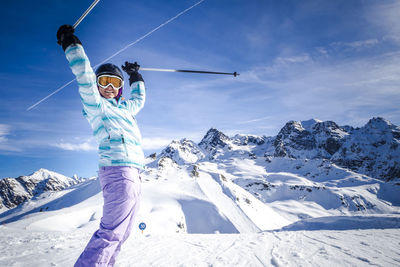 Portrait of woman in ski gear