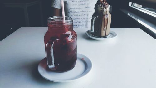 Close-up of drink on table