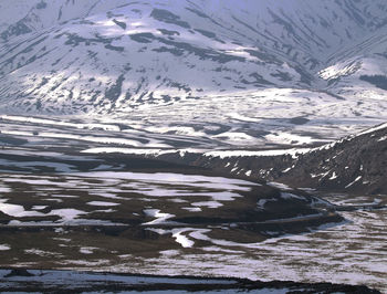 Scenic view of snow covered landscape