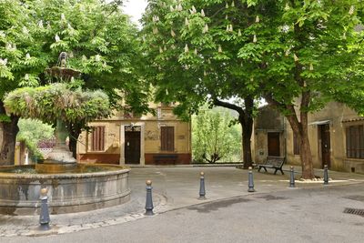 Built structure with trees in background