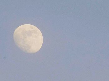 Low angle view of moon in sky