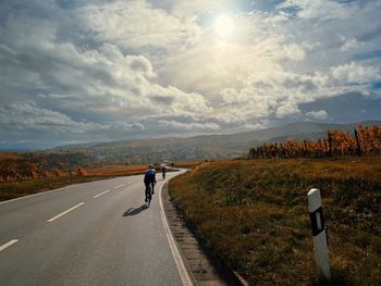 People walking on road