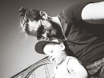 Portrait of father and son