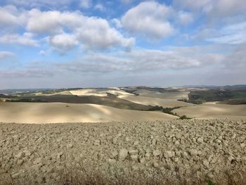 Scenic view of desert against sky