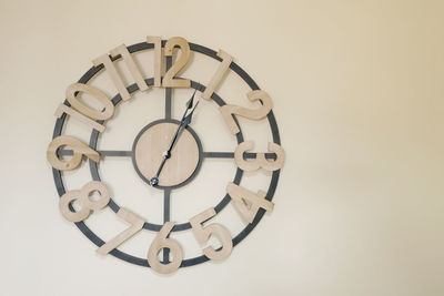 Directly above shot of clock on wall