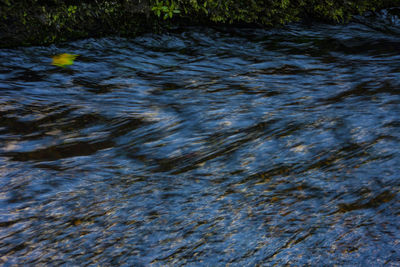 High angle view of rippled water in lake