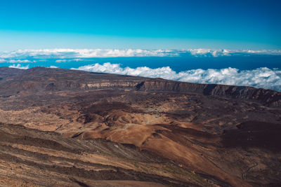 Scenic view of dramatic landscape against sky