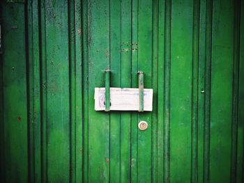 Detail shot of closed doors