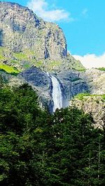 Scenic view of waterfall