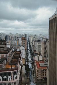Cityscape against sky in são paulo from farol santander 