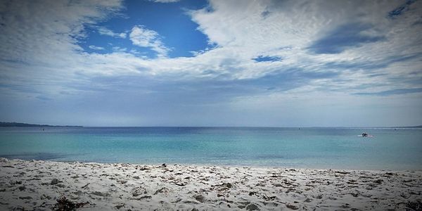 Scenic view of sea against sky