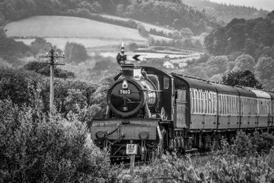 Train on railroad track