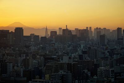 Cityscape at sunset